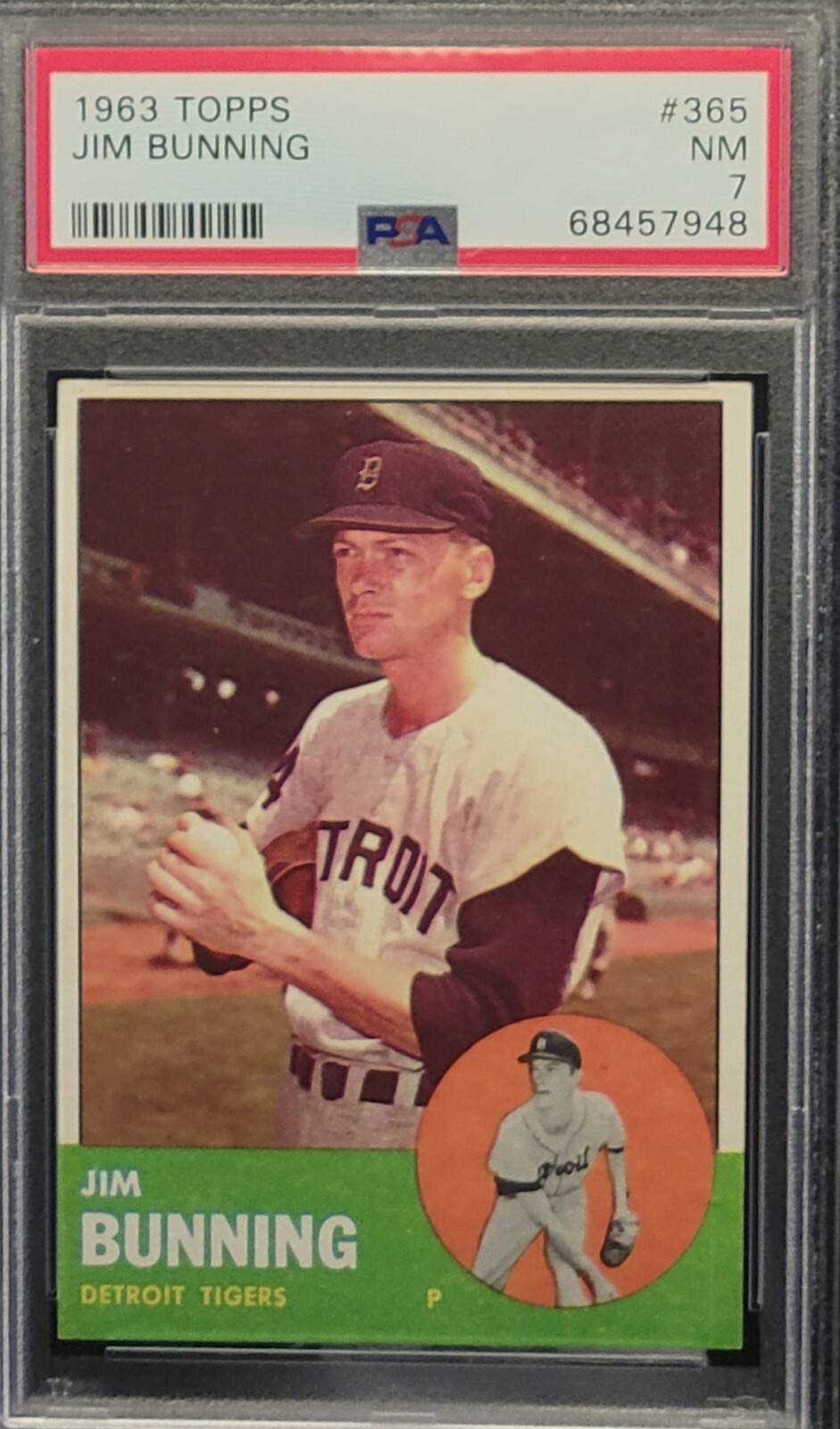1963 Topps #365 Jim Bunning PSA 7