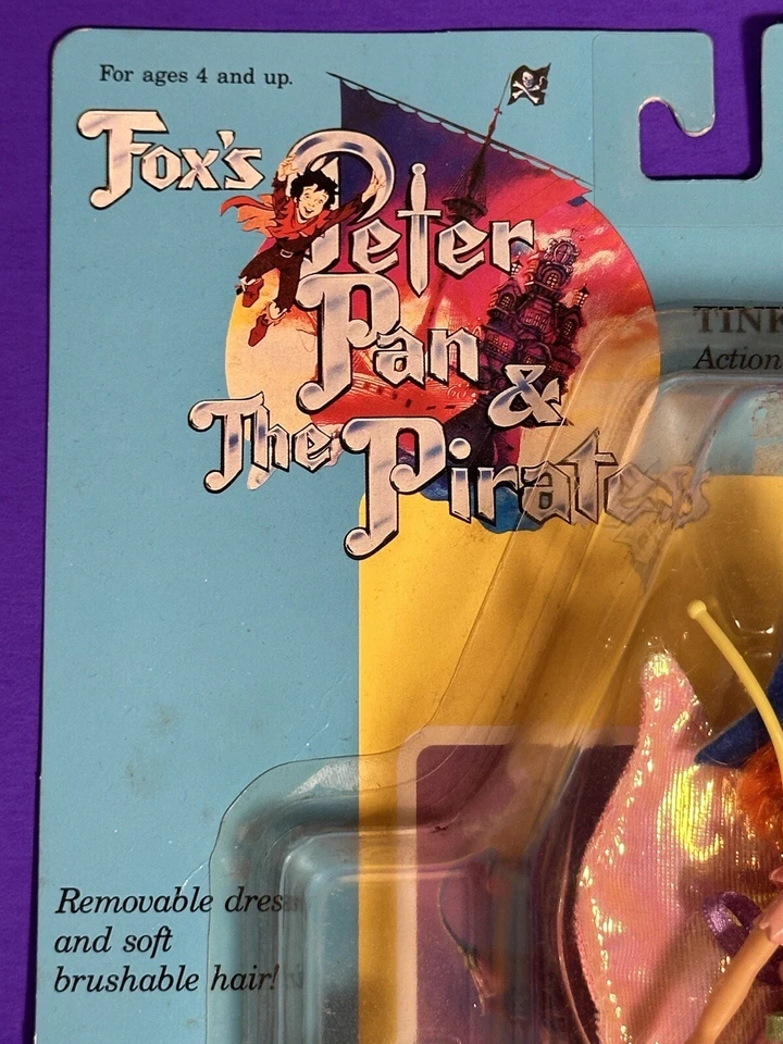 Винтажная фигурка 1991 Fox's Peter Pan & The Pirates TINKER BELL 4,5 дюйма THQ НОВАЯ, НОВАЯ ИЗ СТАРЫХ ЗАПАСОВ - Изображение 4 из 4
