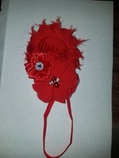 Fabric Flower Cluster Headbands Baby - Girls - Toddler Stretchy Elastic