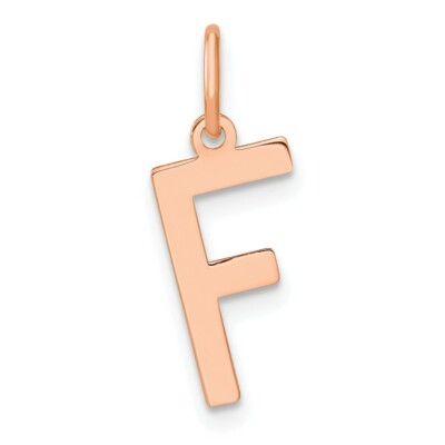 Anhänger 14 Karat Rotgold Buchstabe F Initiale