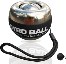 All-Metal Power Gyro Ball,Weighted Auto-Start Hand Wrist Forearm Trainer and Str