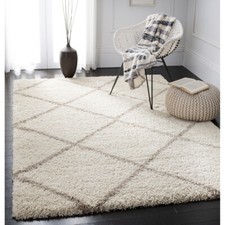 SAFAVIEH Hudson Shag Collection SGH281D Ivory / Beige Rug