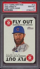 2017 Topps Heritage 1968 Topps Game 12 Jake Arrieta PSA 10 Gem Mint Pop 1