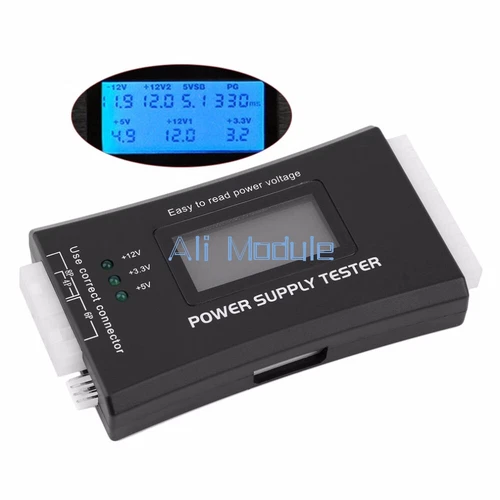 Digital LCD PC Computer PC Power Supply Tester 20/24 Pin SATA HDD Testers
