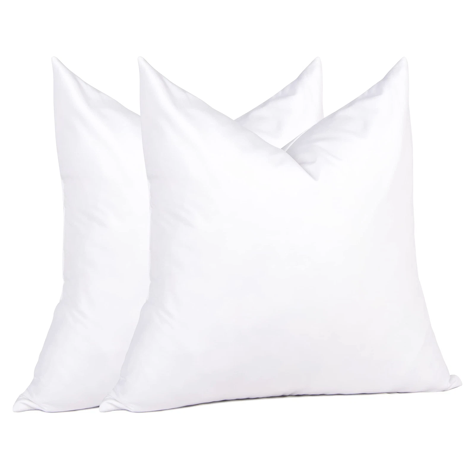 Euro Pillow Inserts 26 x 26 Pack of 2 White Down Feather Pillow Stuffer Premi...