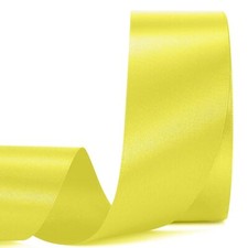 Yellow Stain Ribbon 1 1/2 Inch25 Yards Yellow Solid Fabric Ribbons for Gift W...