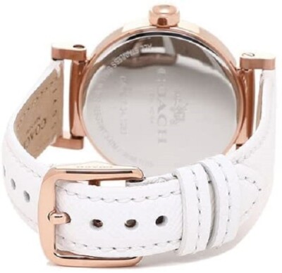 Coach 14502408 Madison Rose Gold Case White Leather Strap  display picture 1