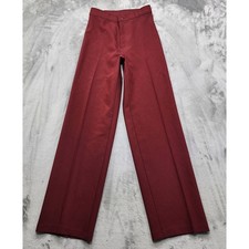 Vintage 80s Levi's Pants Womens XS Red Burgundy High Rise Straight Leg Polyester