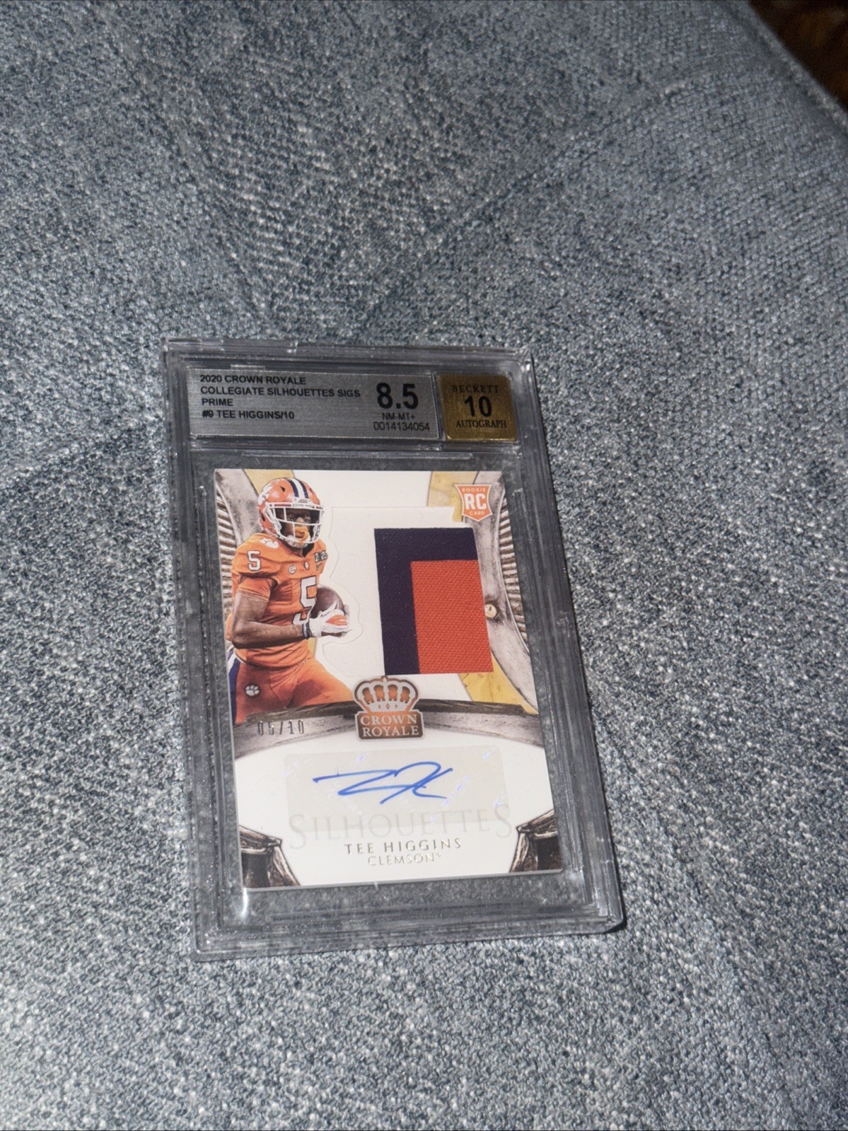 Tee Higgins Panini Chronicles Draft Picks Crown Royale Collegiate Silhouettes Signatures #9 Base