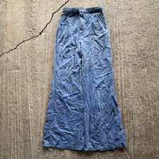 TRUE VINTAGE 70S BELL BOTTOM FLARED DENIM JEANS DISCO ELEPHANT FITS WOMENS 24X33