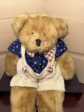 Russ Berrie Bears from the Past FRANKLIN 17" 5" radius 20"w/arms HUGS Americana