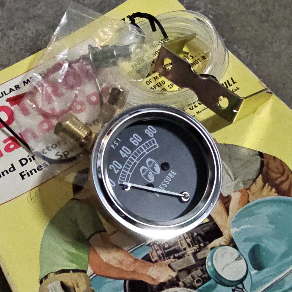 Датчик давления масла MOONeyes с отправителем и креплением HOT ROD на заказ MOON автомобильная лодка - Изображение 2 из 4