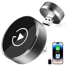 2-in-1 Wireless CarPlay Adapter for Apple iPhone  Android, Plug  Play, Auto