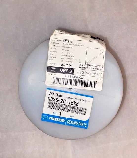 2007-2012 MAZDA CX7 NEW AWD REAR WHEEL BEARING AND HUB ASSEMBLY, P/N G33S2615XB - Image 3 of 4