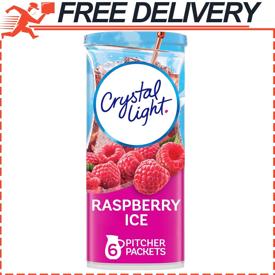 Crystal Light No Sugar Raspberry Ice Drink Mix Less Calories