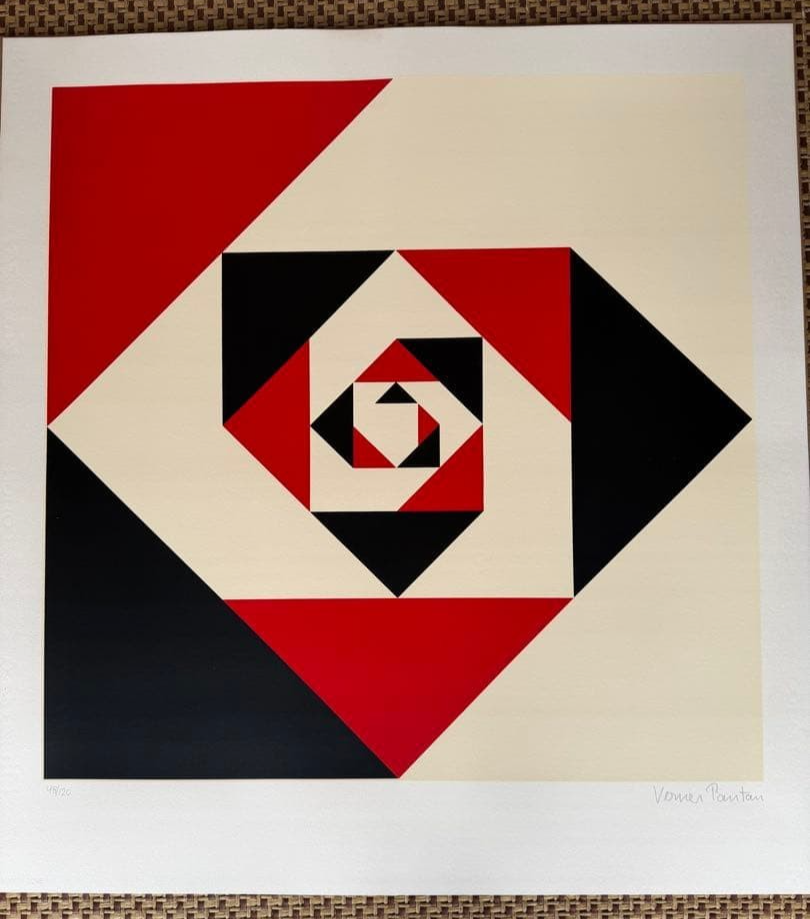 Verner Panton グラフィックアート 48/120 Verner Panton Geometri I Silkscreen 48/120 Signed Danish Modern