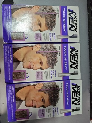 Lot Of 4 Just For MEN Touch of Gray Hair Color - T-35 Medium Brown
