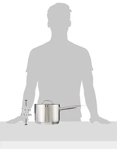 Sartén de acero inoxidable de alta resistencia con tapa, 4,5 cuartos Foto 3 de 4