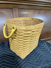 2000 Longaberger Medium Oval Waste Basket with Protector