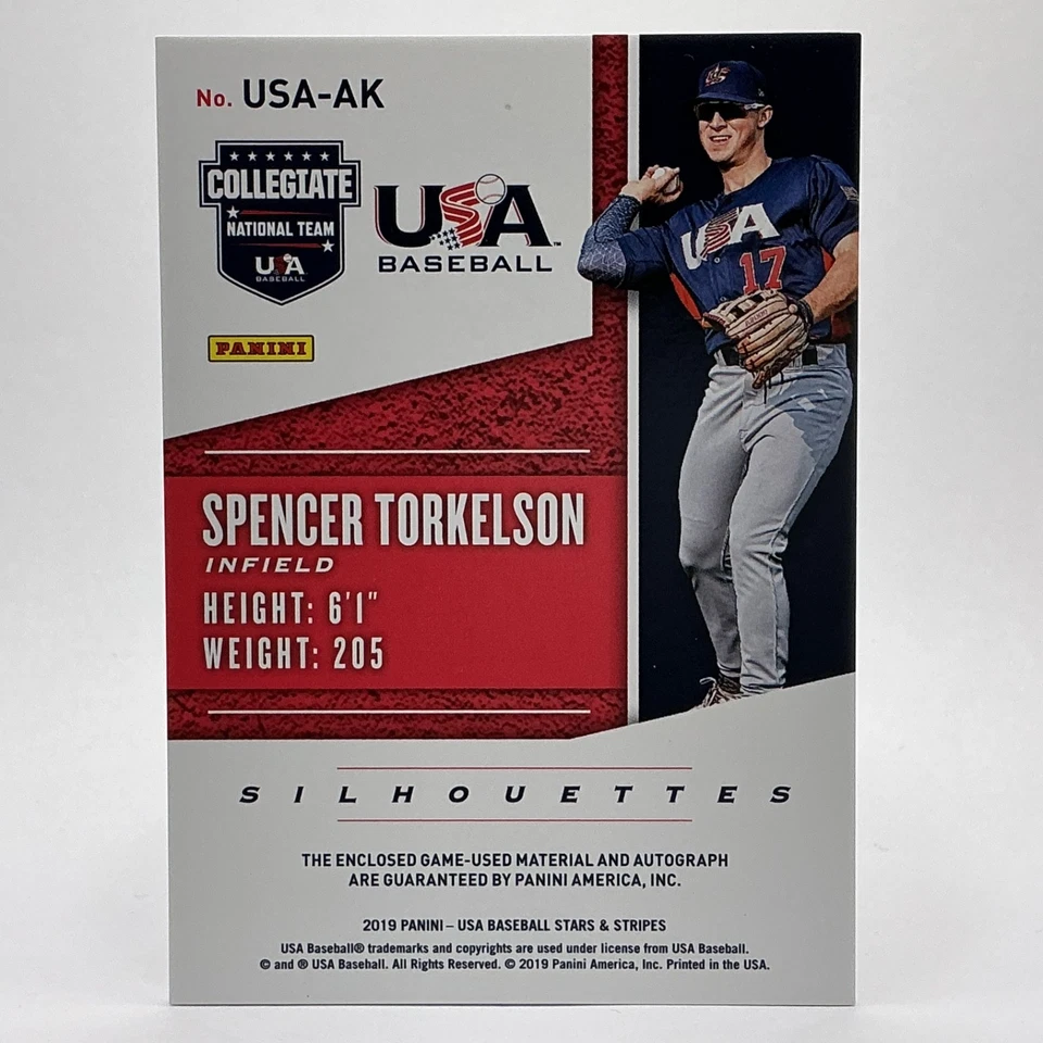 2020 Stars & Stripes Silhouettes Patch Auto Spencer Torkelson SP /49 Collegiate - Image 2 of 3