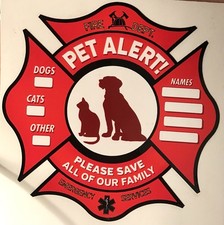 Quality Vinyl Emergency Pet Alert 5x5 In Decal