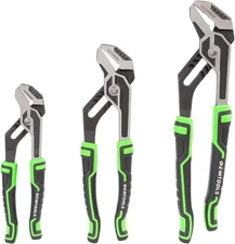 OEMTOOLS 22648 3 Piece Groove Joint Pliers Set, For Gripping, 3-Piece, Green 