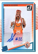 2025 Donruss WNBA Saniya Rivers Rated Rookie Auto #92 - Connecticut Suns