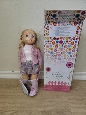 Kindred Hearts Doll Danica Blonde Hair Blue Eyes Wavy Hair Backpack Brush