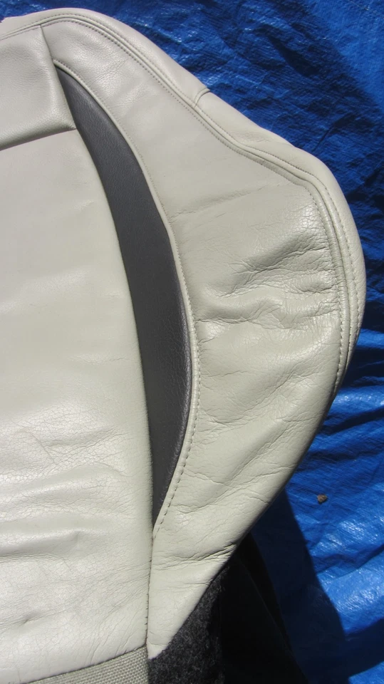 03-11 Saab 9-3 Aero OEM кремовый/черный передняя левая сторона кожаный сиденье верхний чехол 1ps - Изображение 3 из 4