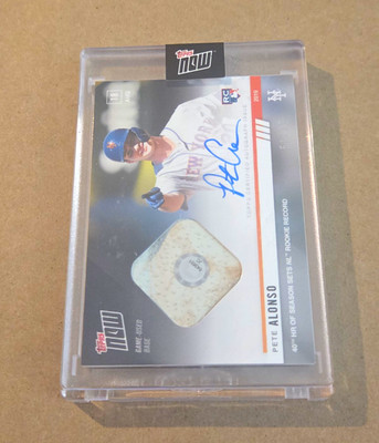Topps 2019 Topps Now Pete Alonso Materials Autographs RC Auto MEM /99 #705A