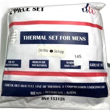 New Debra Weitzner 2-piece White Men's Thermal Underwear Set SZ XL 4 in stock
