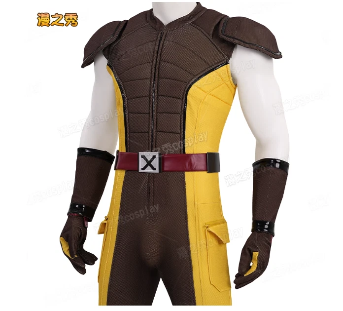 Костюм росомахи Deadpool & Wolverine мужской коричневый версия Комбинезон для косплея на Хэллоуин - Изображение 3 из 4