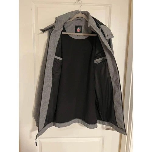 Hooded Grey NFL New England Patriots XL fleece lined jacket image 2