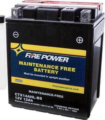 WPS Sealed Motorcycle Performance Battery YB14L-A2 CTX14AHL-BS