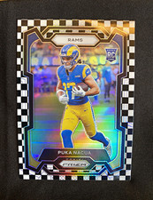 Panini 2023 Prizm Football Puka Nacua Rookies B&W Checker Rookie #357 Rams
