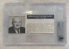 RARE ADOLPH RUPP AUTOGRAPHED NEWS ARTICLE KENTUCKY WILDCATS BECKETT COA