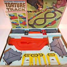 Vintage 60s Ideal Motorific 1/32 Alcan Highway Complete Unused Set, Red Corvette