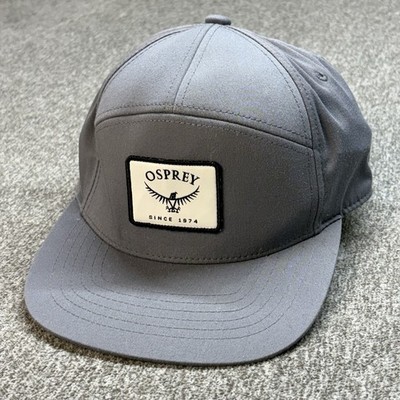 Osprey 7 Panel Hat, Phantom Grey, Cap w/Patch, 100% Recycled Fabric, Strapback