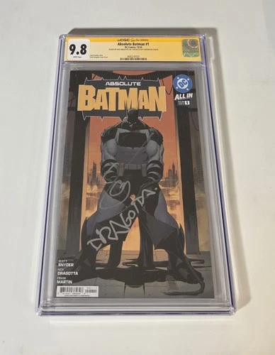 Absolute Batman #1 CGC SS 9.8 Grade SIGNED Snyder & Dragotta Cover A First Print