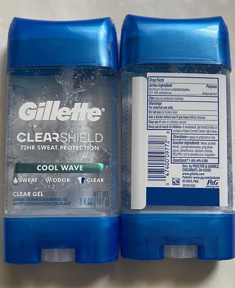 Дезодорант-антиперспирант Gillette cool wave, 3,8 унции (2 упаковки) Ex6/2026 - Изображение 2 из 2