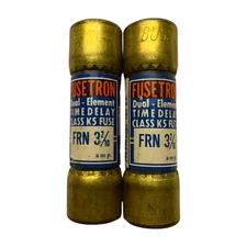 (Pack of 2) Bussmann FRN 3-2/10 Fusetron Dual-Element Time-Delay Fuse, 3-2/10A