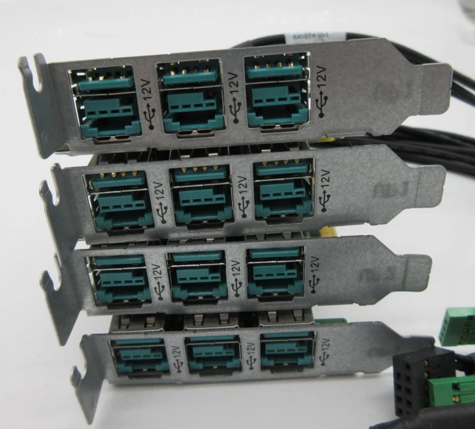 lot of 4 HP 640269-001 3 Port Powered USB 12V PCI Express - Image 2 of 3