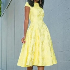 True Decadence A Line Brocade Dress