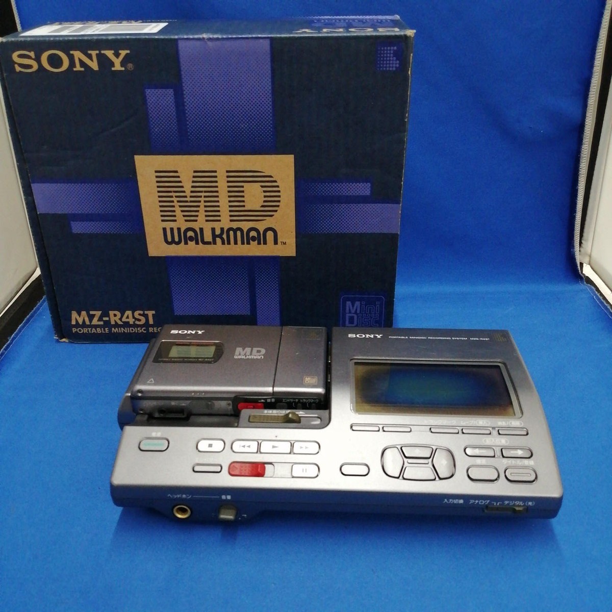 Sony MzS-R4ST Portable Minidisc Recording System Used From Japan