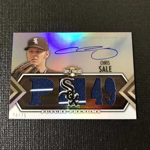 CHRIS SALE 2012 Topps Triple Threads Future Phenoms Jersey On Card AUTO /75【Y07】