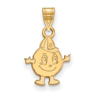 10k Gold LogoArt Syrakus Universität Maskottchen kleiner Anhänger 1Y023SYU