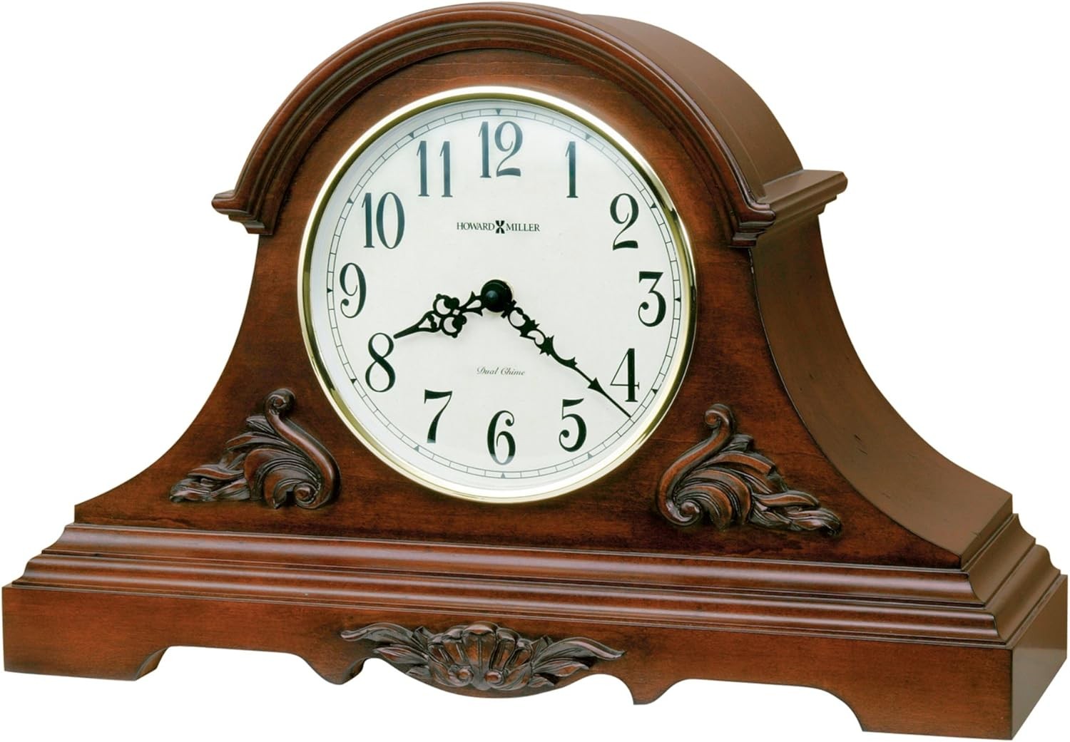 Howard Miller Sheldon Mantel Clock &ndash; Americana Cherry with Quartz, Dual-Chime Mo