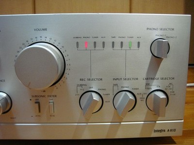 整備済 程度良 ONKYO オンキョー Integra A-810 LED化済 ONKYO Integra A-810 Integrated Stereo Amplifier Serviced MM MC