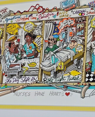 Charles Fazzino Nurses Have Heart 3D SERIGRAPH HAND SIGNED Lim.Ed