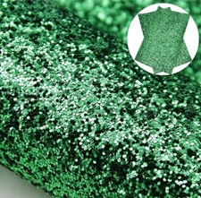 Green Chunky Glitter FAUX LEATHER ROLL 12" x 55" 1099512 matted back